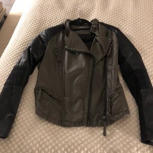 Blank NYC Army Green/Black Motto Jacket